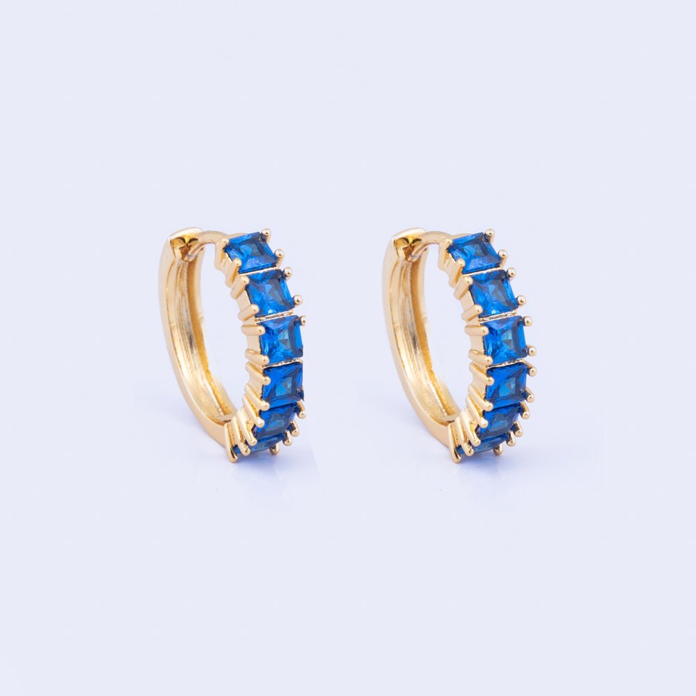 Knight & Day Classic Sapphire Hoops Q533ETR - Daisy Mae Boutique