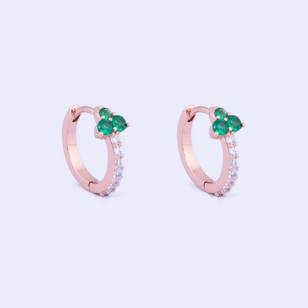 Knight & Day Emerald Huggies Earrings Q527ETR - Daisy Mae Boutique