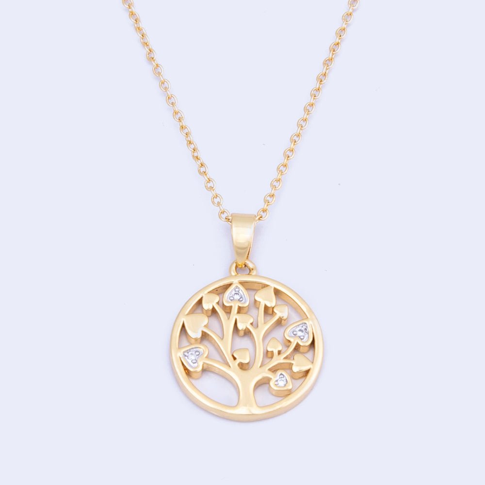 Knight & Day Gold Tree of Life Pendant Q520NTR - Daisy Mae Boutique