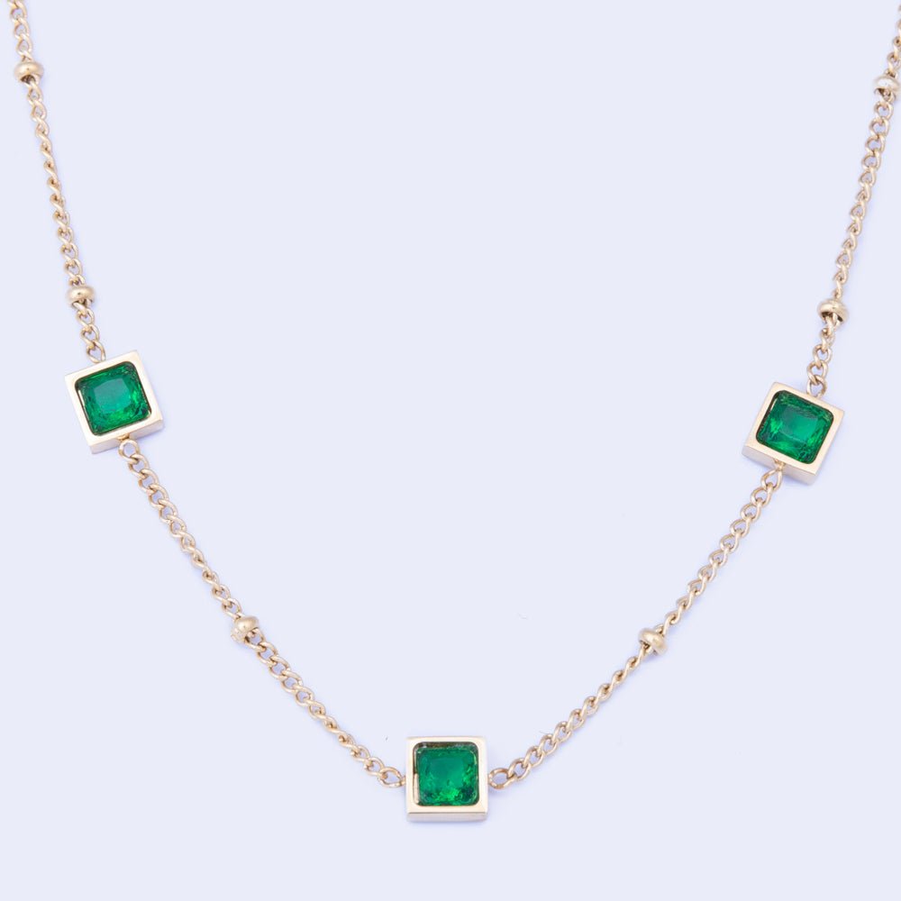 Knight & Day Leilani Emerald Necklace Q491NSF - Daisy Mae Boutique