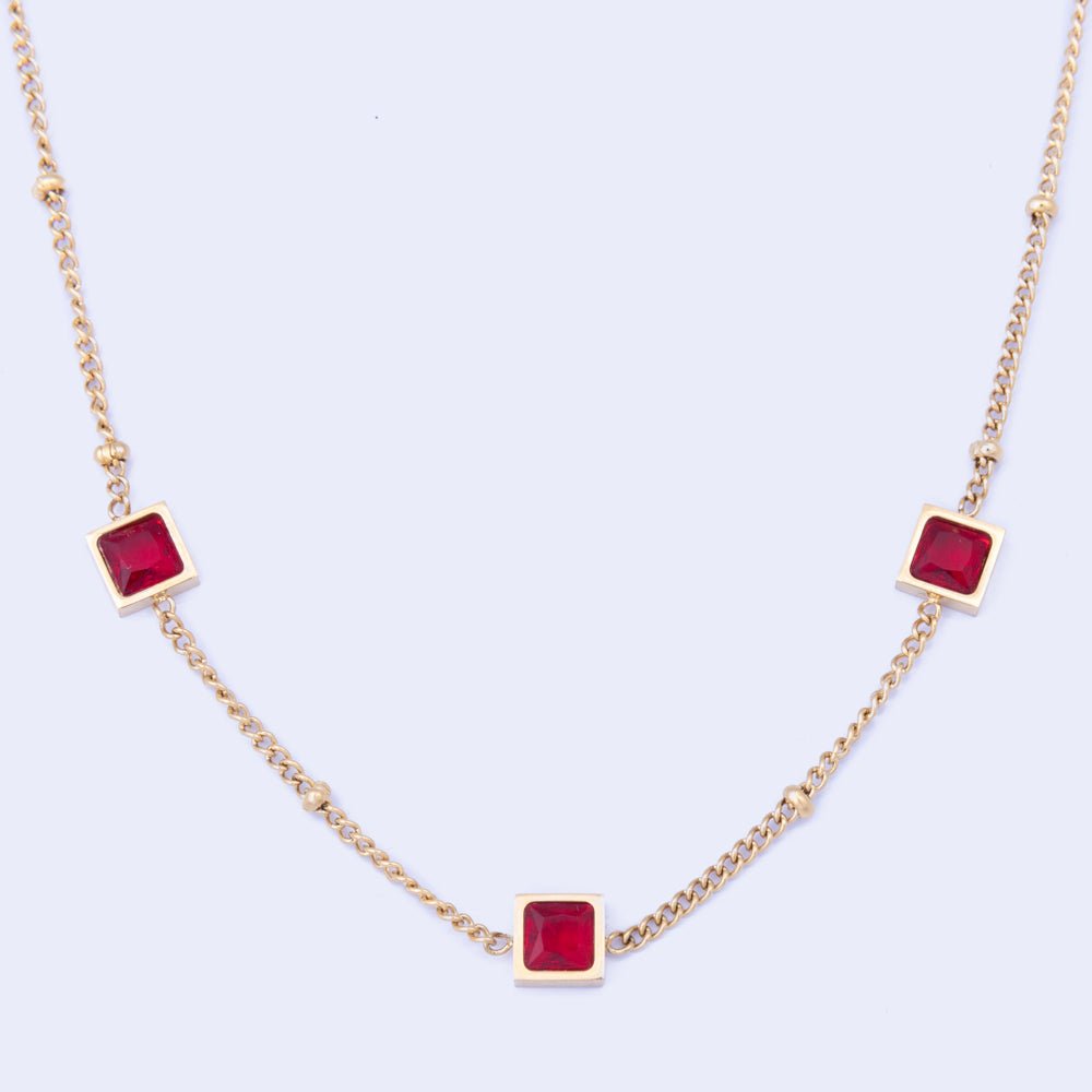 Knight & Day Leilani Ruby Necklace Q492NSF - Daisy Mae Boutique