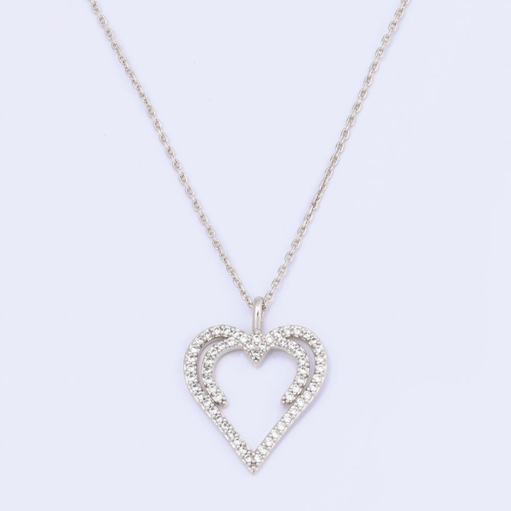 Knight & Day Silver Hidden Heart Necklace Q466NAP - Daisy Mae Boutique