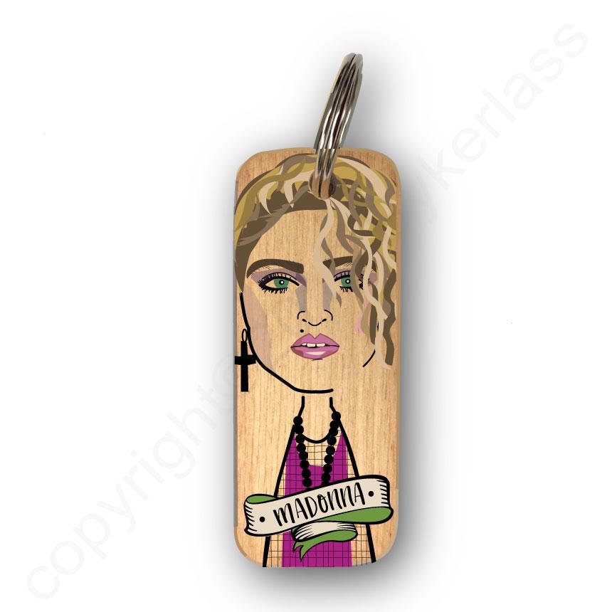 Madonna Wooden Keyring - Daisy Mae Boutique