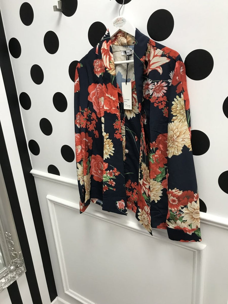 Maisy Navy Flower Shirt - Daisy Mae Boutique