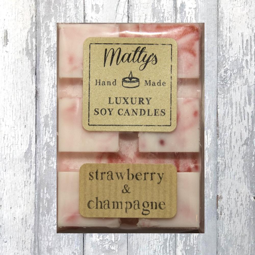 Matty's Candles Strawberry Champers Snap Bar - Daisy Mae Boutique