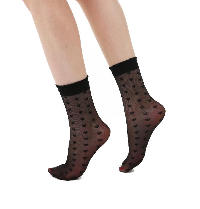 Pamela Mann Sheer Heart Ankle Socks - Daisy Mae Boutique