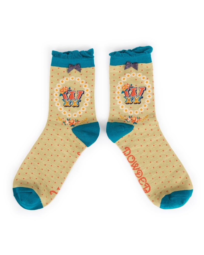 Powder A-Z Socks - Daisy Mae Boutique