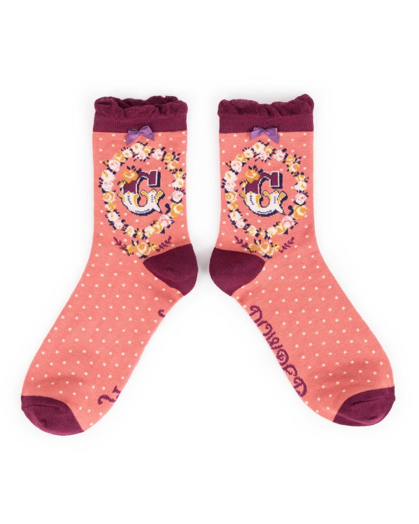 Powder A-Z Socks - Daisy Mae Boutique