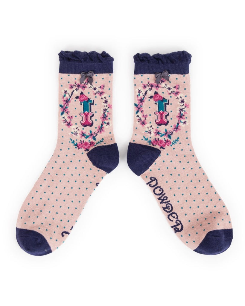 Powder A-Z Socks - Daisy Mae Boutique
