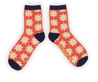 Powder Daisy Tangerine Socks - Daisy Mae Boutique