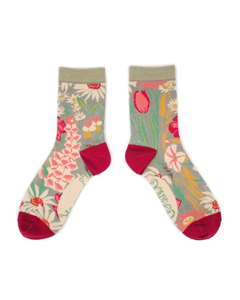 Powder Garden Mint Socks - Daisy Mae Boutique
