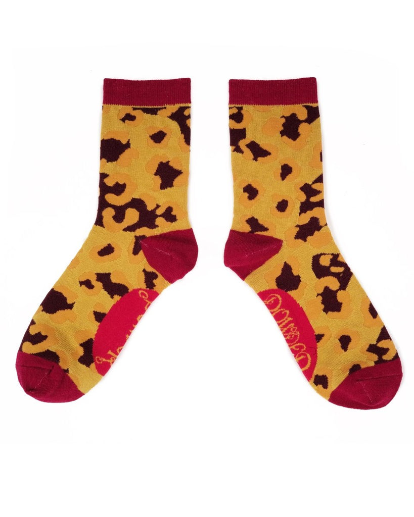 Powder Leopard Socks - Daisy Mae Boutique